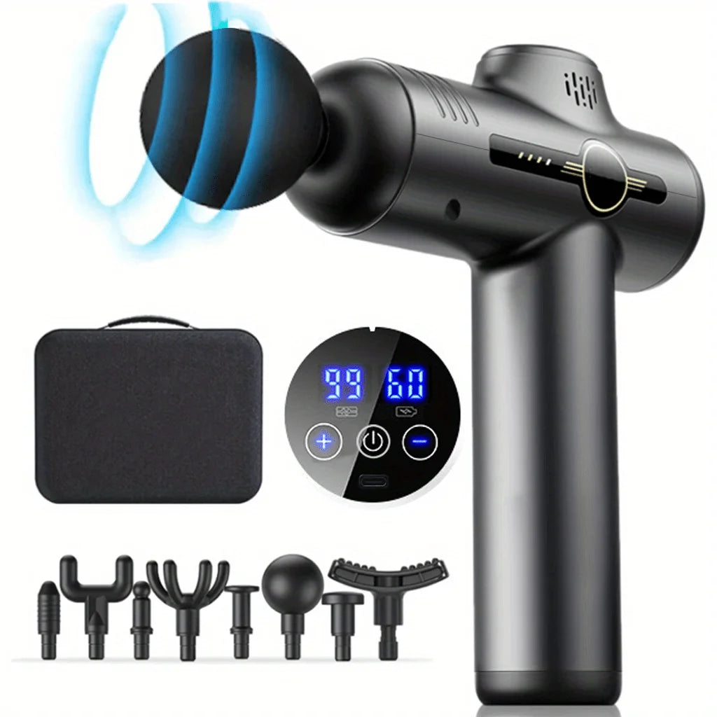 Portable Fascia Gun Vibration Massage Gun For Body Neck Back Deep Muscle Relaxation Fitness Slimming