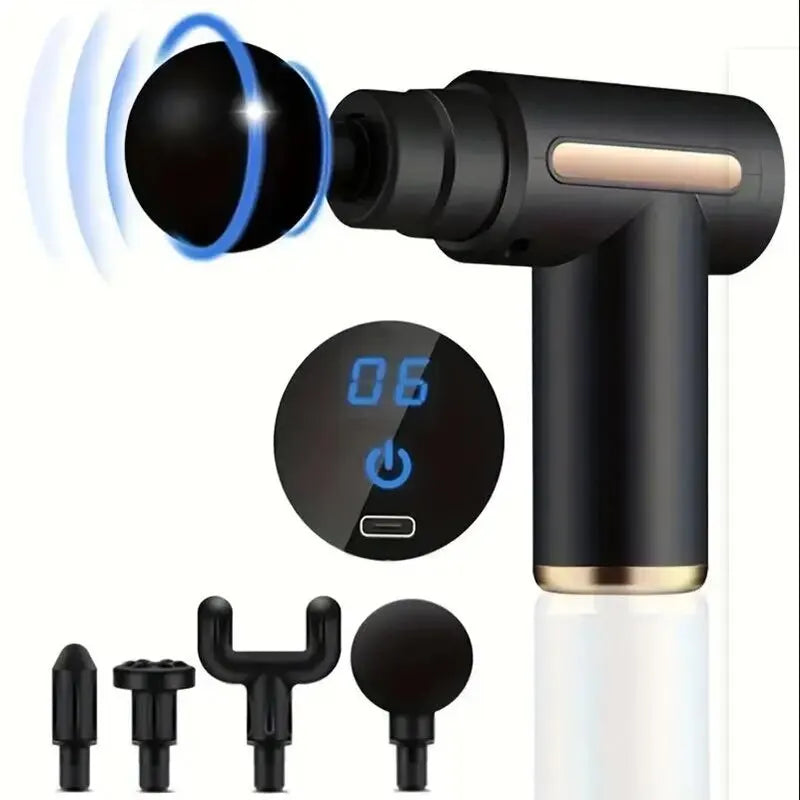Portable Fascia Gun Vibration Massage Gun For Body Neck Back Deep Muscle Relaxation Fitness Slimming