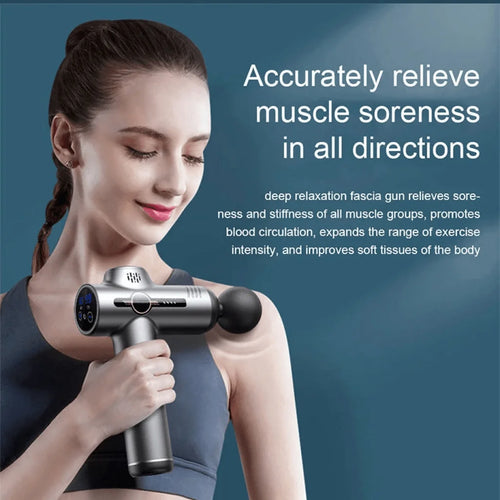 Portable Fascia Gun Vibration Massage Gun For Body Neck Back Deep Muscle Relaxation Fitness Slimming